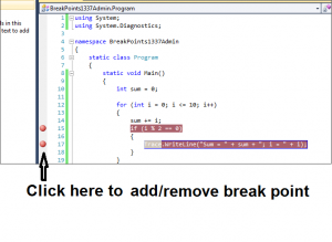 debugging breakpoints