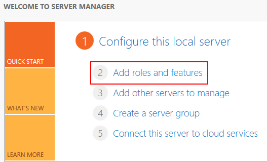 Adding roles and features in Windows Server 2012 and 2012 R2