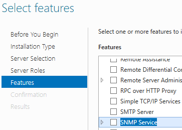 Configuring SNMP agentless monitoring on Windows Server 2012 / R2