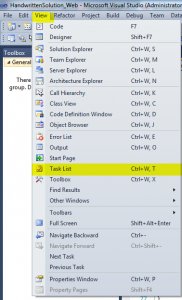 Visual Studio - Tasks Lists