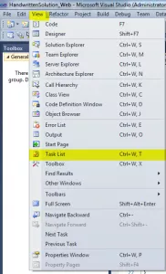 Visual Studio - Tasks Lists
