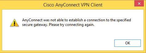cisco anyconnect windows 8.1 vpn client driver encountered an error