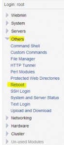 Adding reboot to webmin 4