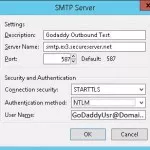 Unable to send emails through GoDaddy's hosted exchange
